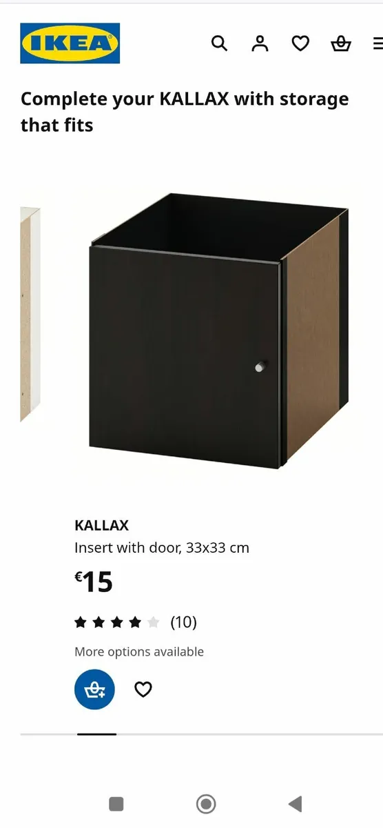 Ikea Kallax shelving unit with inserts - Image 3