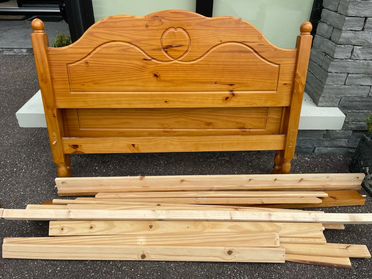 Lovely 4 Ft 6” Very Solid Double Bed Frame-Deliver - Image 1