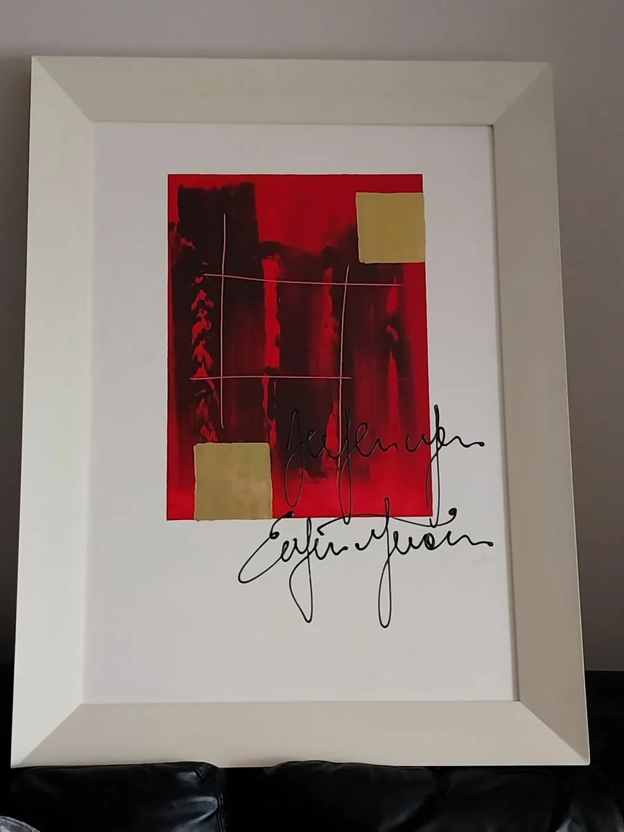 Large Abstract Framed wall art in good condition - Image 2