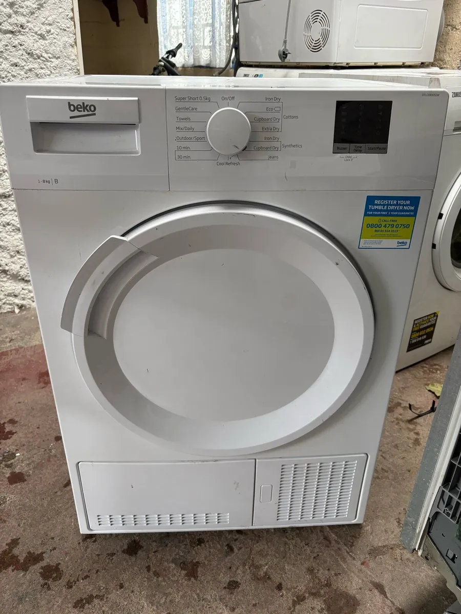Beko Condenser Dryer 8kg Drum - Image 1
