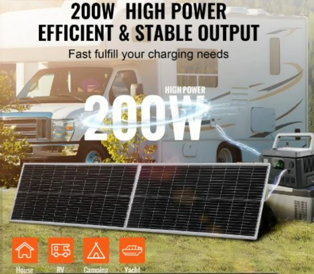200W Monocrystalline Solar Panel Kit - Image 2