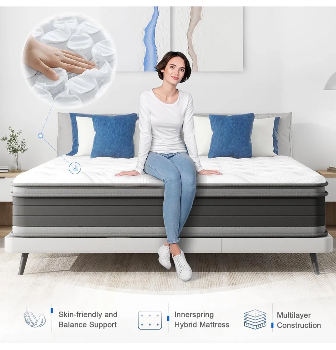 Single Mattresses 27cm  10.6 Inch Medium Firm - Image 3