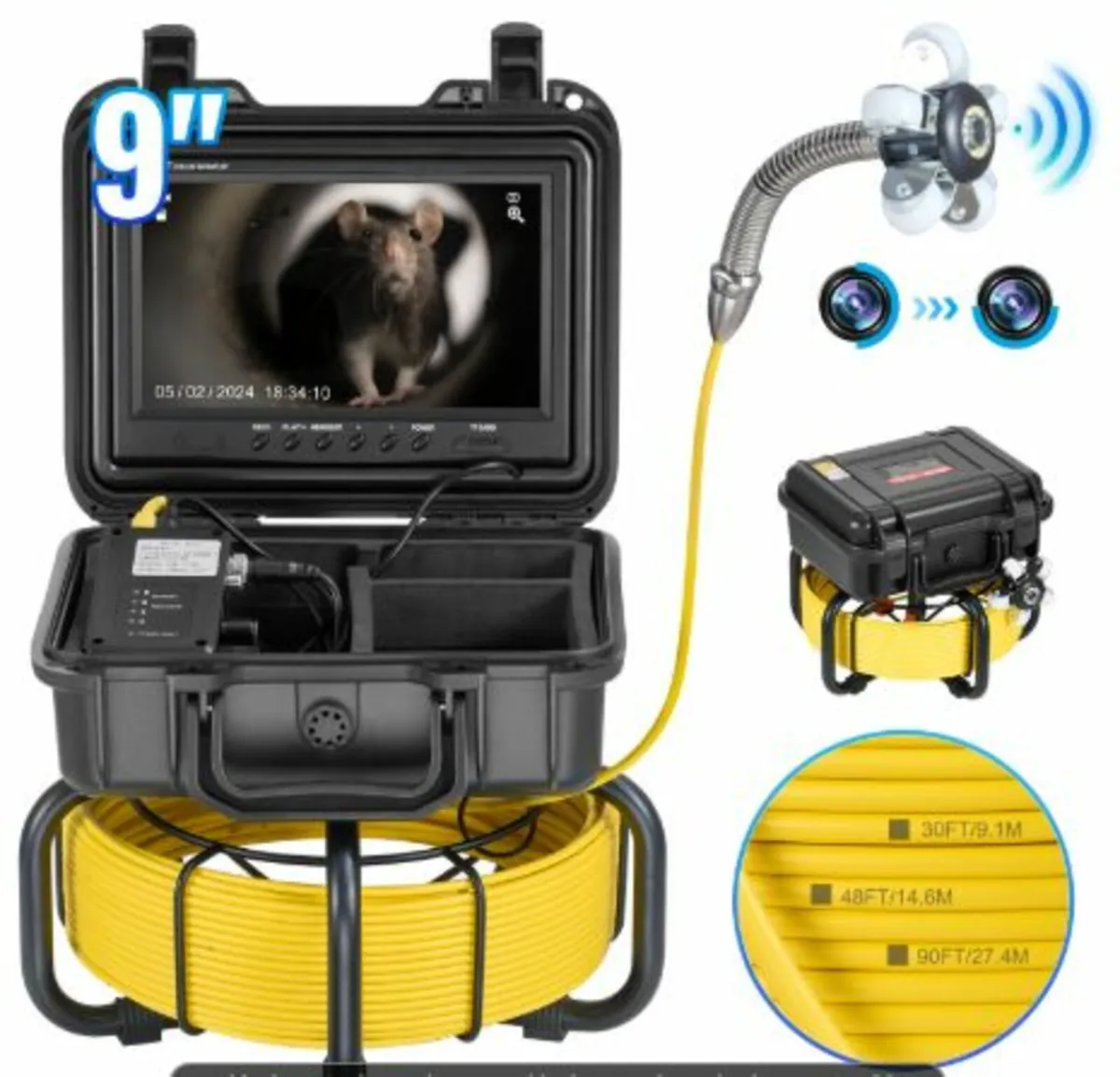 Sewer Camera 98 ft/30m Self-Leveling Drain - Image 3