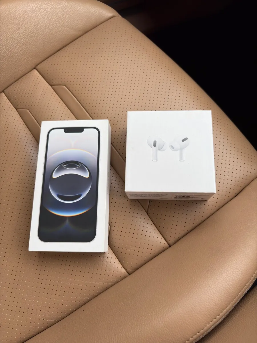 iPhone 16e with AirPods 2 - Image 1