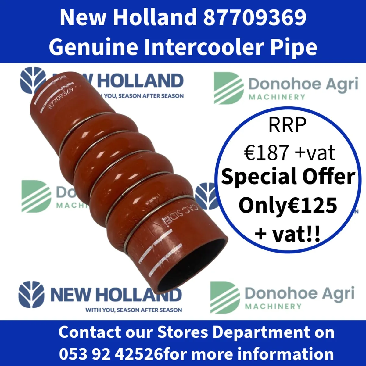 Genuine New Holland 87709369 Intercooler Pipe!