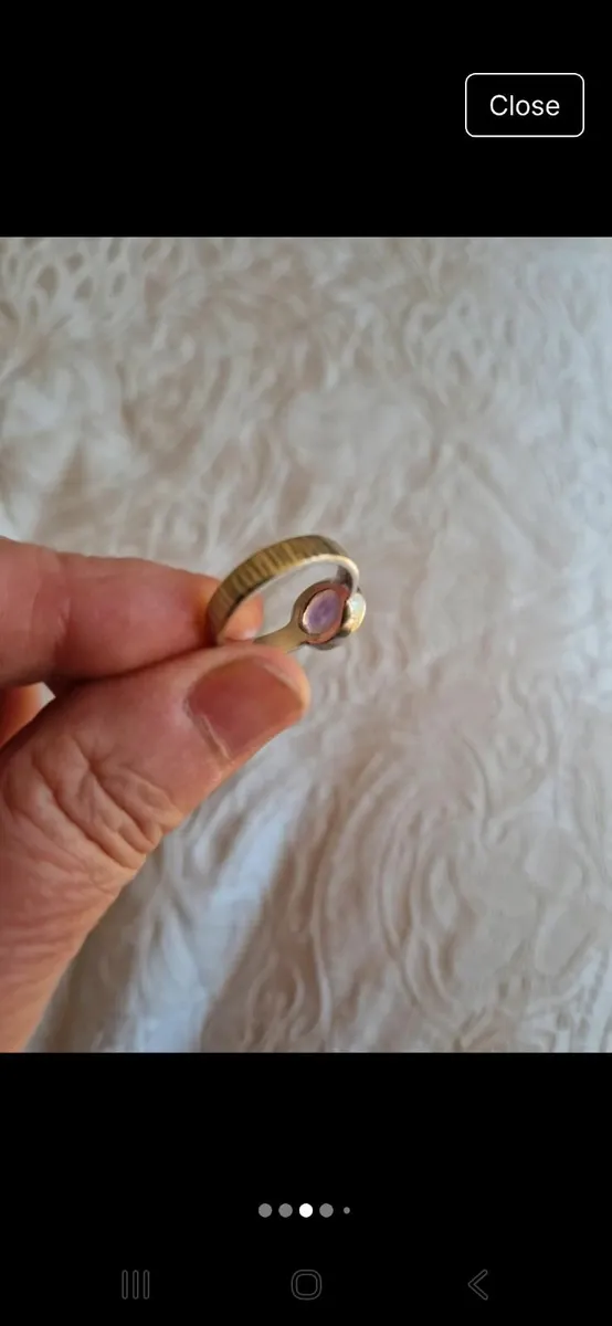 Solid silver & amethyst one-off hand made ring... - Image 3