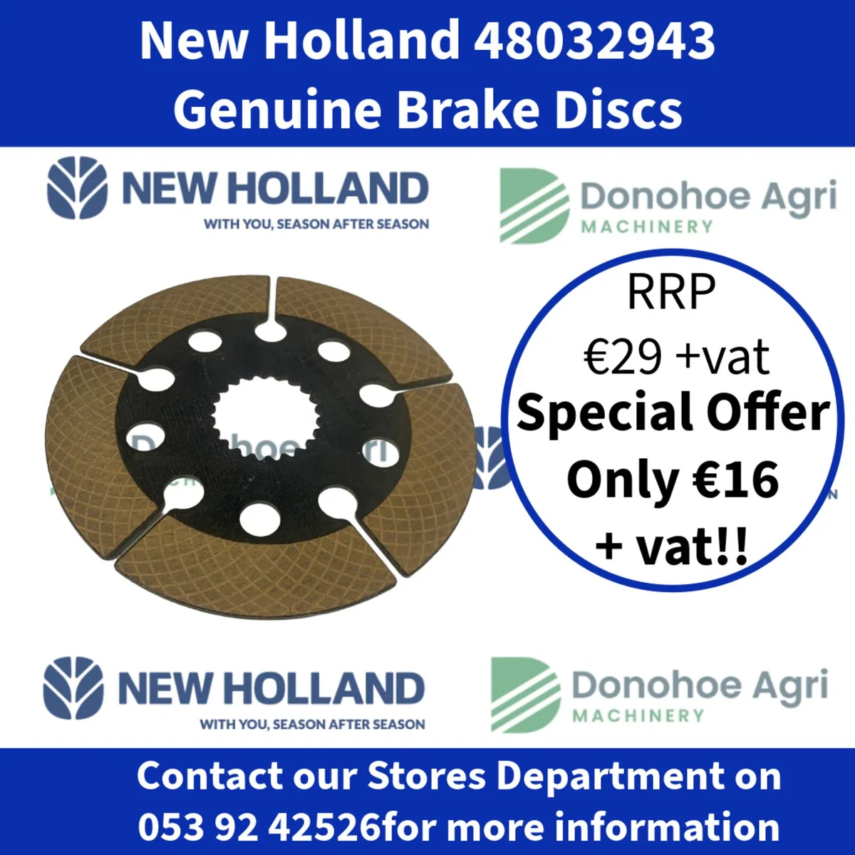 Genuine New Holland 48032943 Brake Disc!