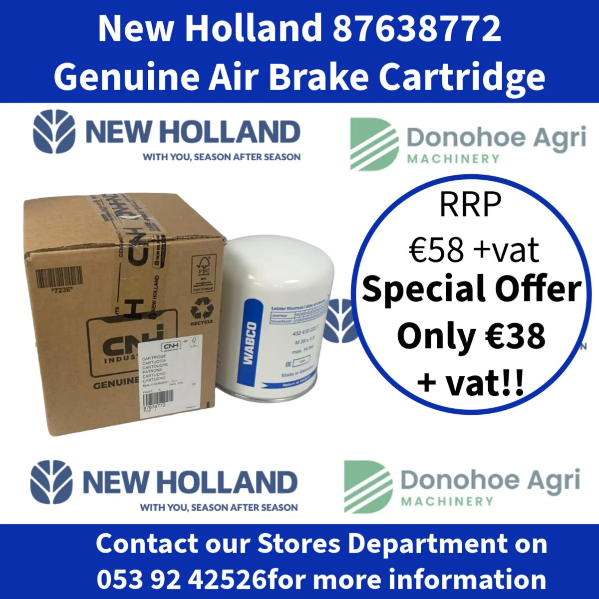 Genuine New Holland 87638772 Air Cartridge!