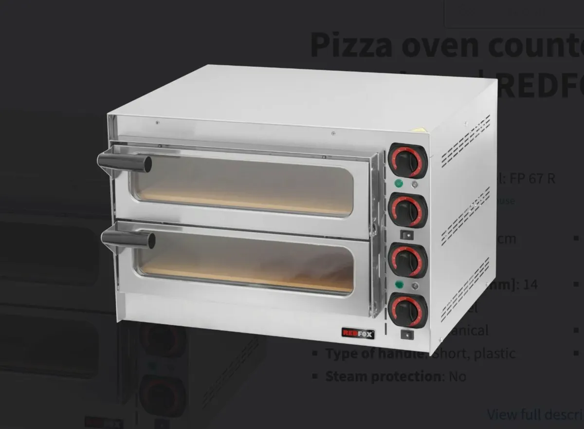 Double Pizza Oven with timer - Image 1