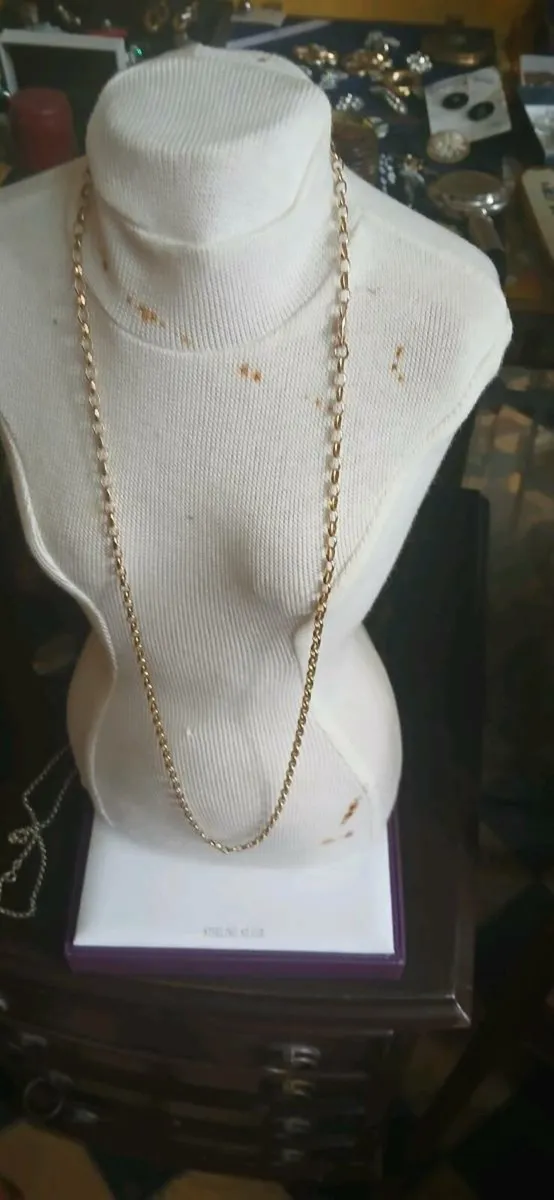 9ct gold 30 inch belcher chain - Image 1
