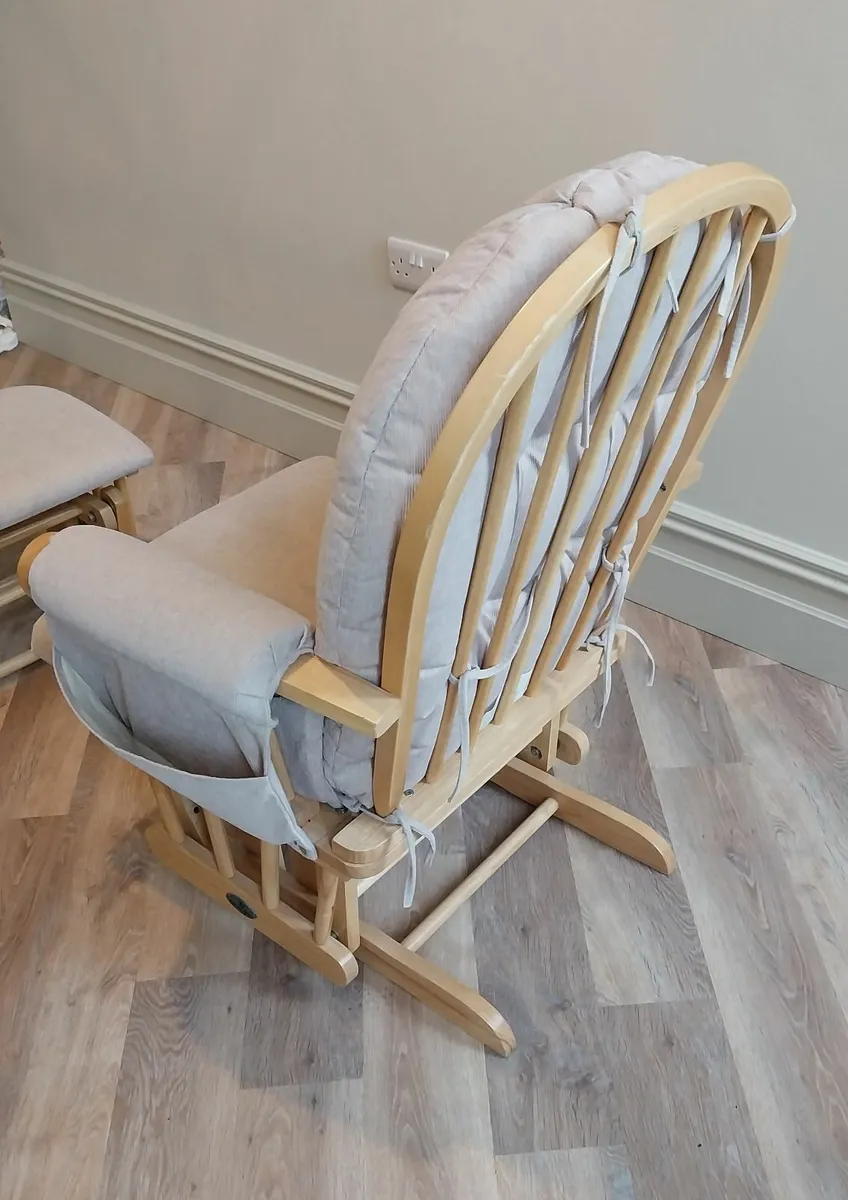 Rocking Chair and Footstool for Sale - Image 2