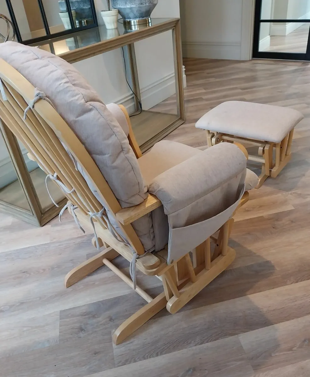Rocking Chair and Footstool for Sale - Image 3