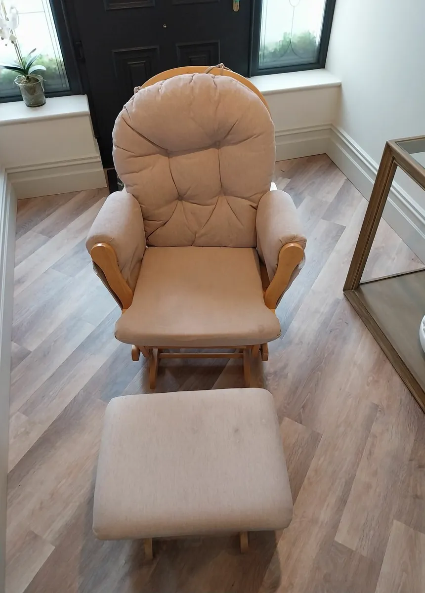 Rocking Chair and Footstool for Sale - Image 1