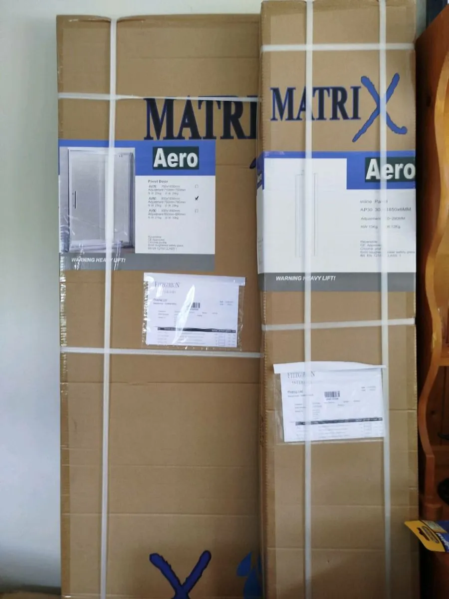 Pivot bifold chrome shower door 1100mm-Brand new - Image 2
