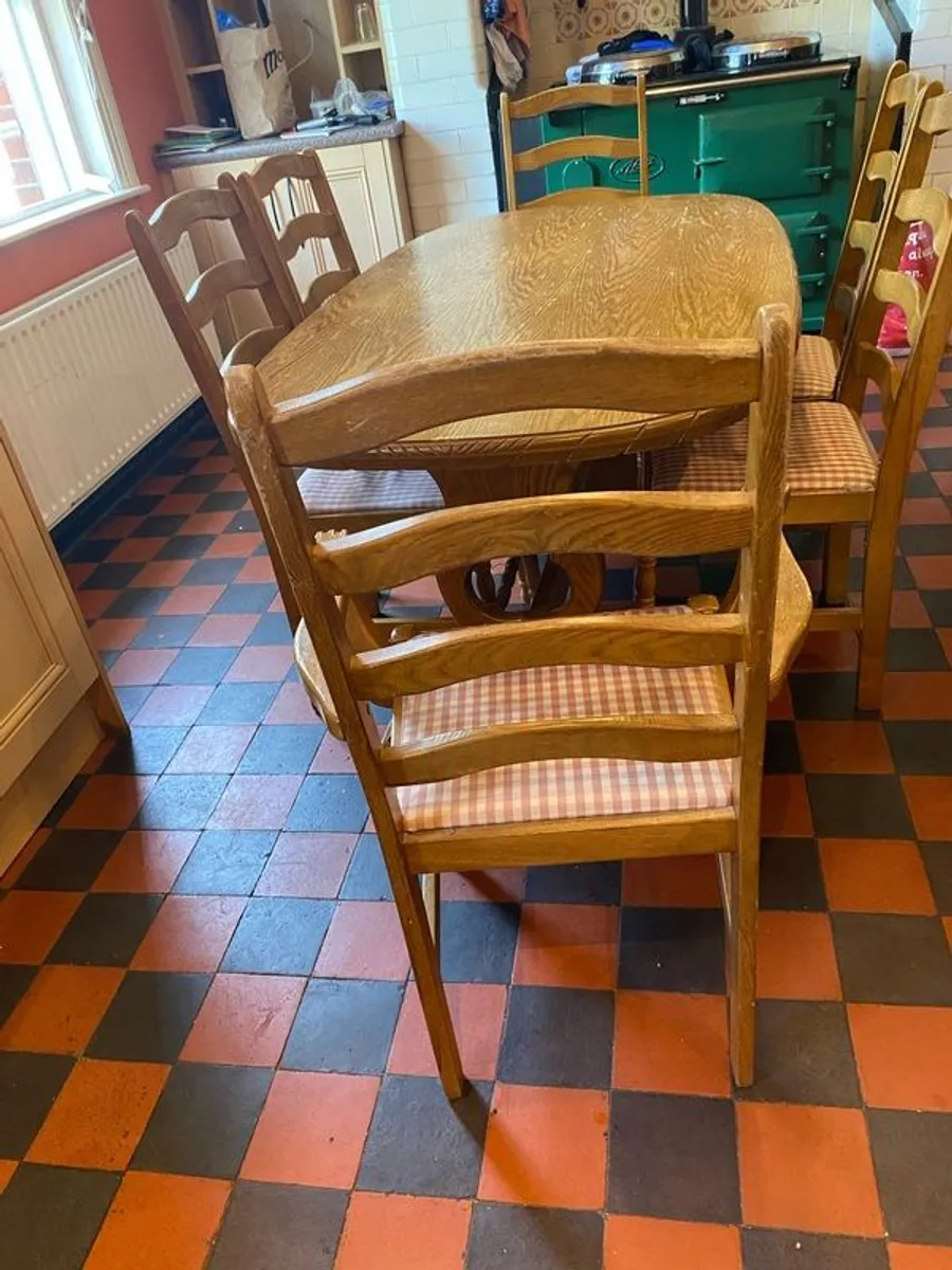 Free Kitchen table and six chairs as pictured. - Image 2