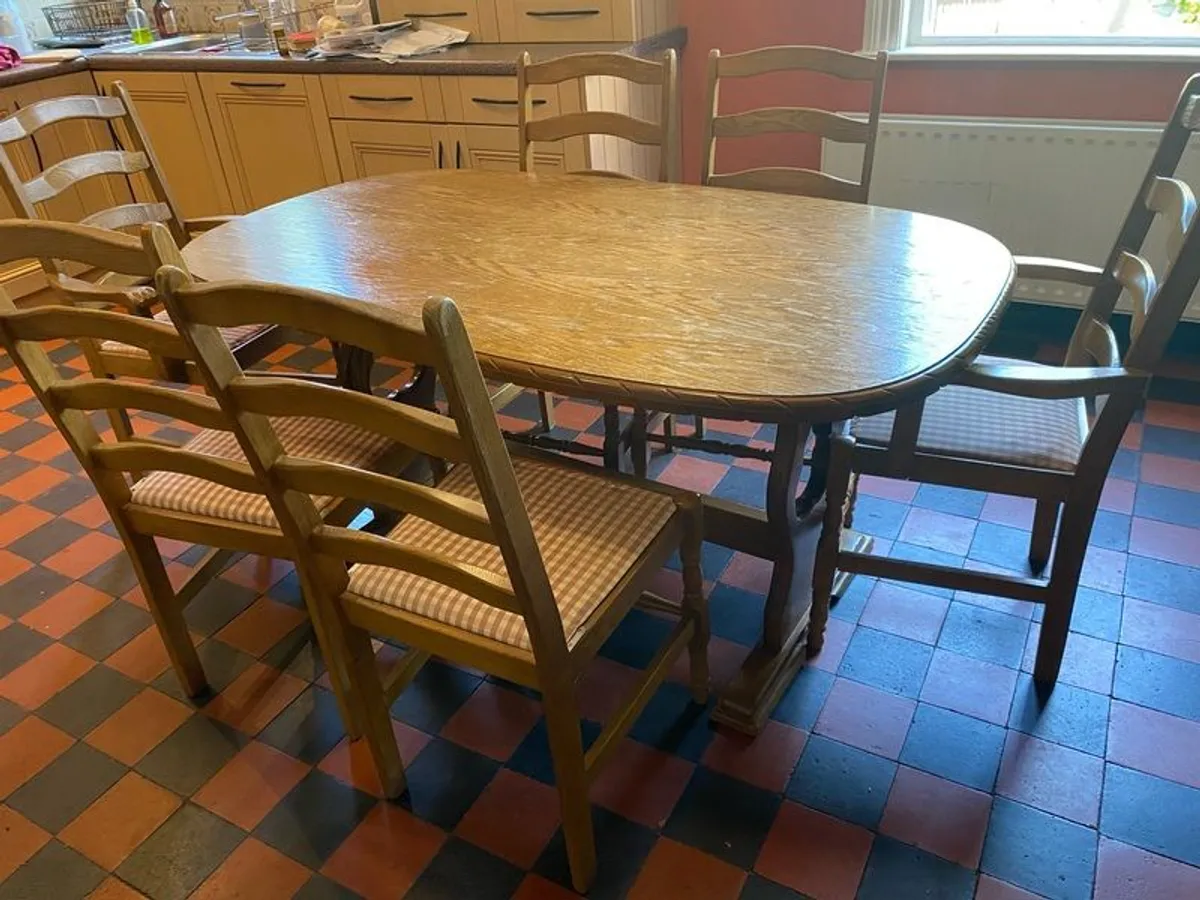 Free Kitchen table and six chairs as pictured. - Image 3