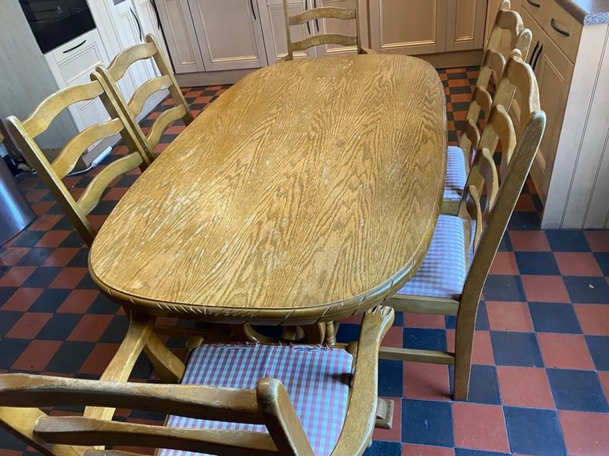 Free Kitchen table and six chairs as pictured. - Image 4