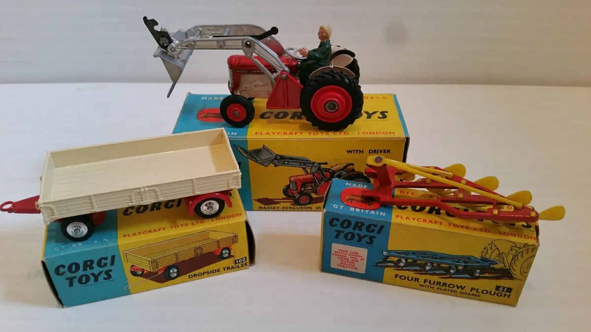 Corgi Massey Ferguson 65 and implements - Image 1
