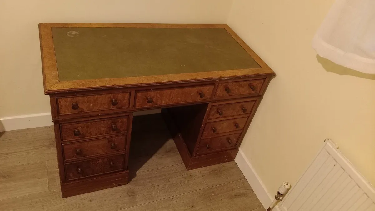 Antique Walnut Pedestal Table - Image 1
