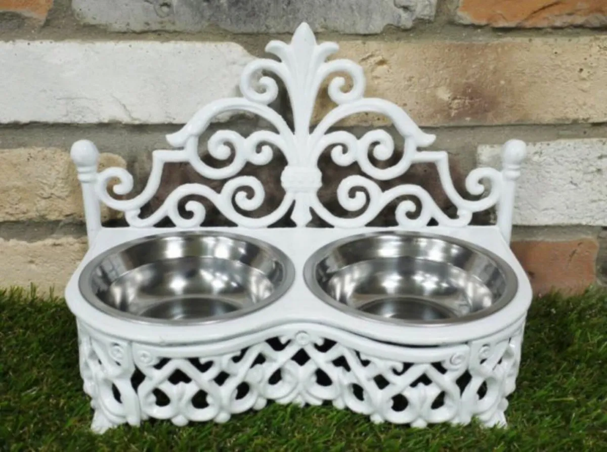 D0g Bowl Double Medium White D4933
