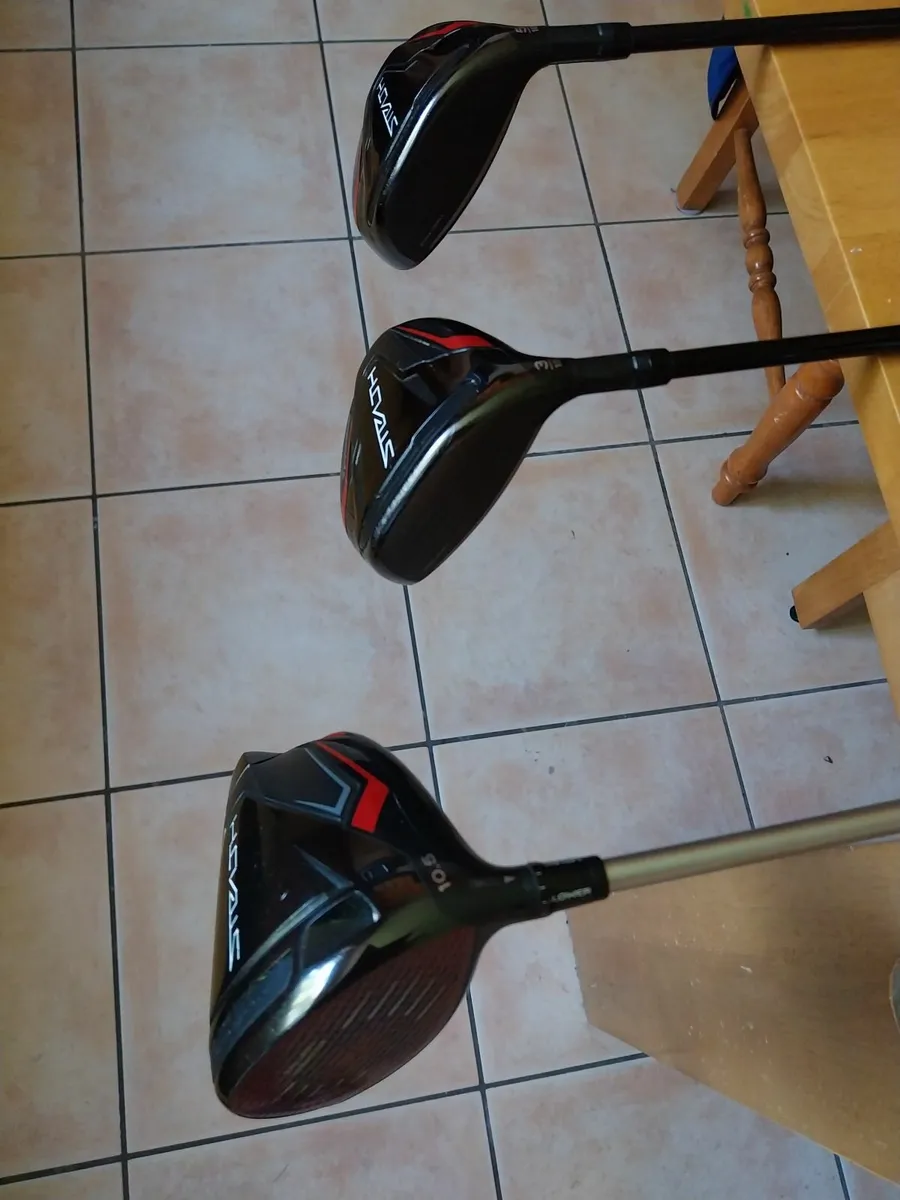 Left -Taylor Made Stealth Clubs Driver, 3 & 5 Wood - Image 2
