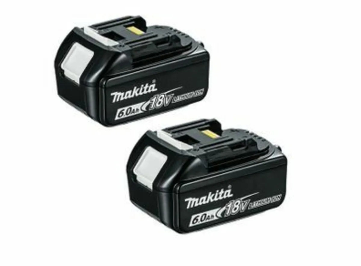 Makita BL1860B 18V 6.0Ah LXT Li-Ion Battery x2