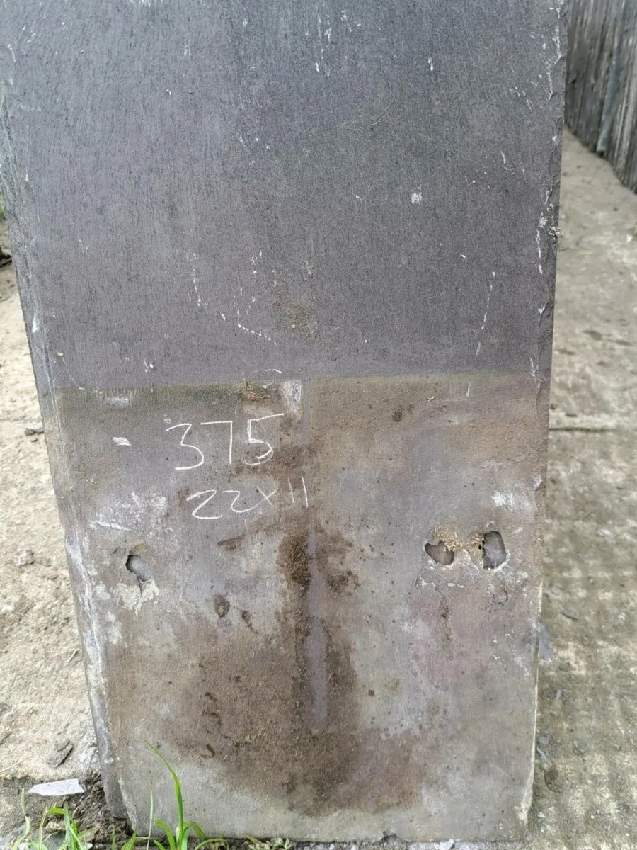 375 qty 22x11 Reclaimed Bangor blue slates - Image 1