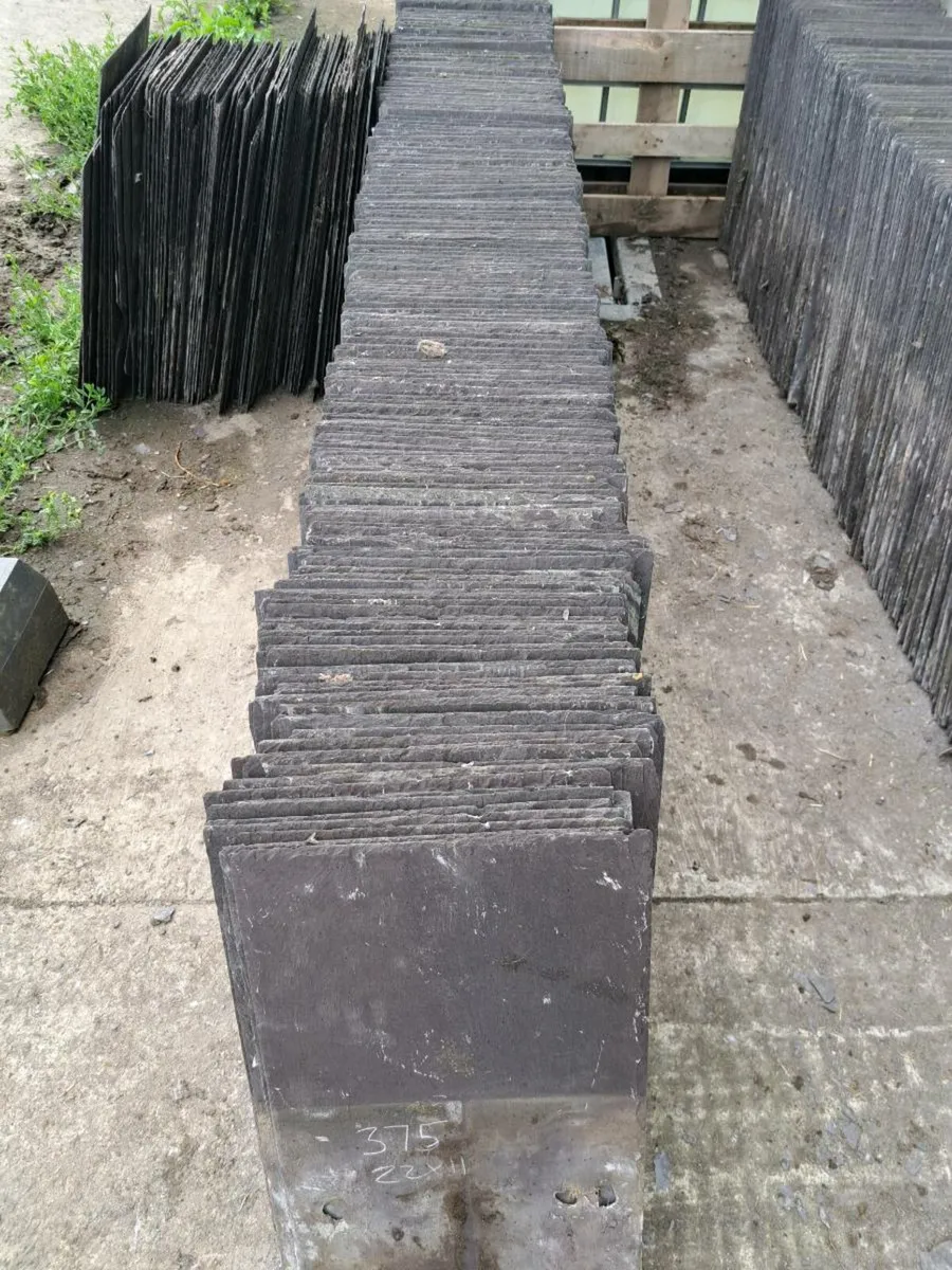 375 qty 22x11 Reclaimed Bangor blue slates - Image 2