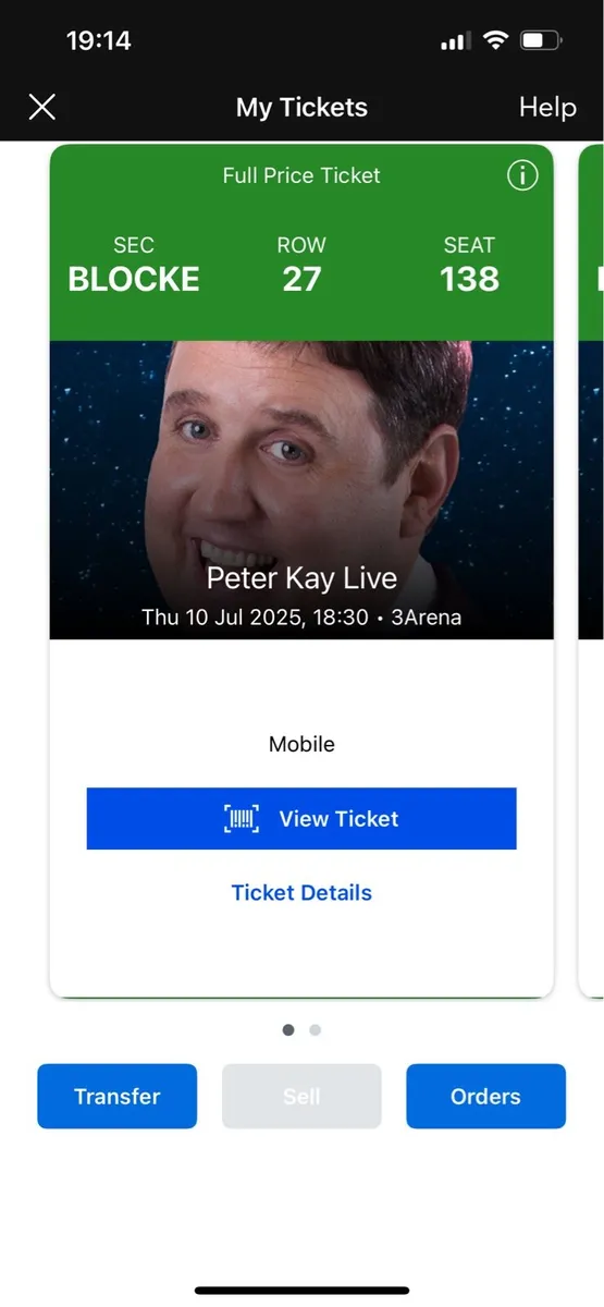 Peter Kay Thursday