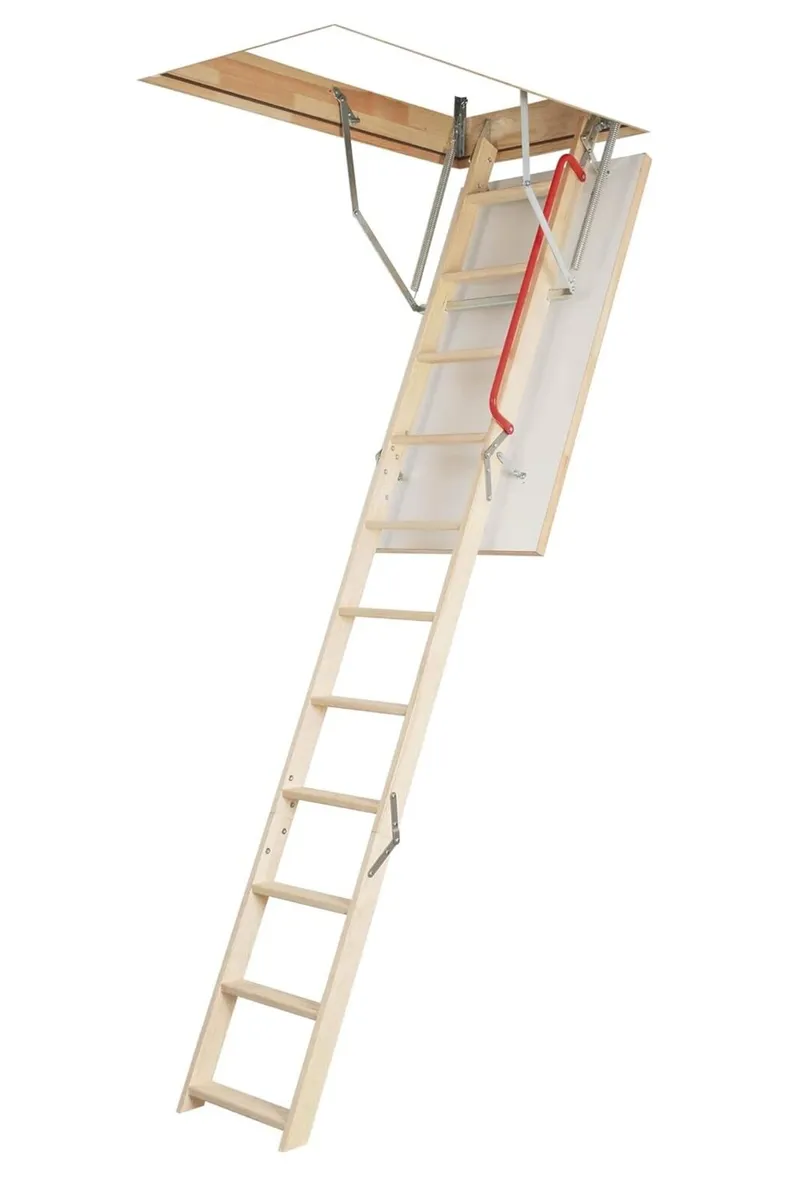 Wooden Timber Folding Loft Ladder Attic Stairs - Image 3
