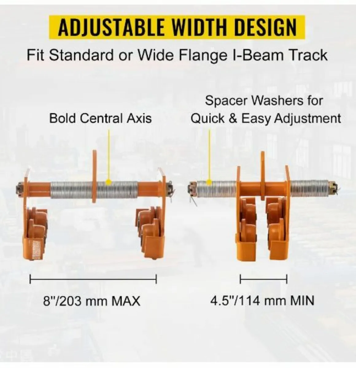 Manual Trolley, 11000LBS/5 Ton Load - Image 3