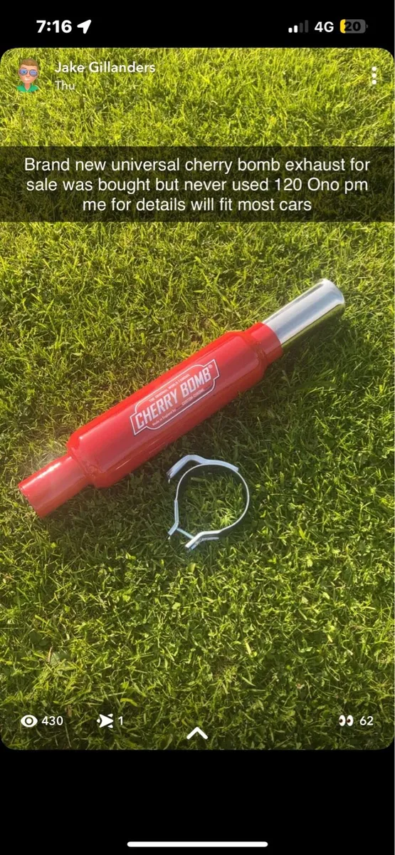 Cherry bomb exhaust