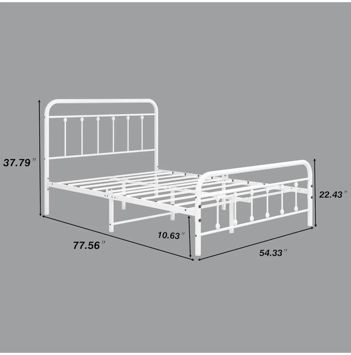 Double Bed Frame with Headboard and Footboard Stor - Image 2