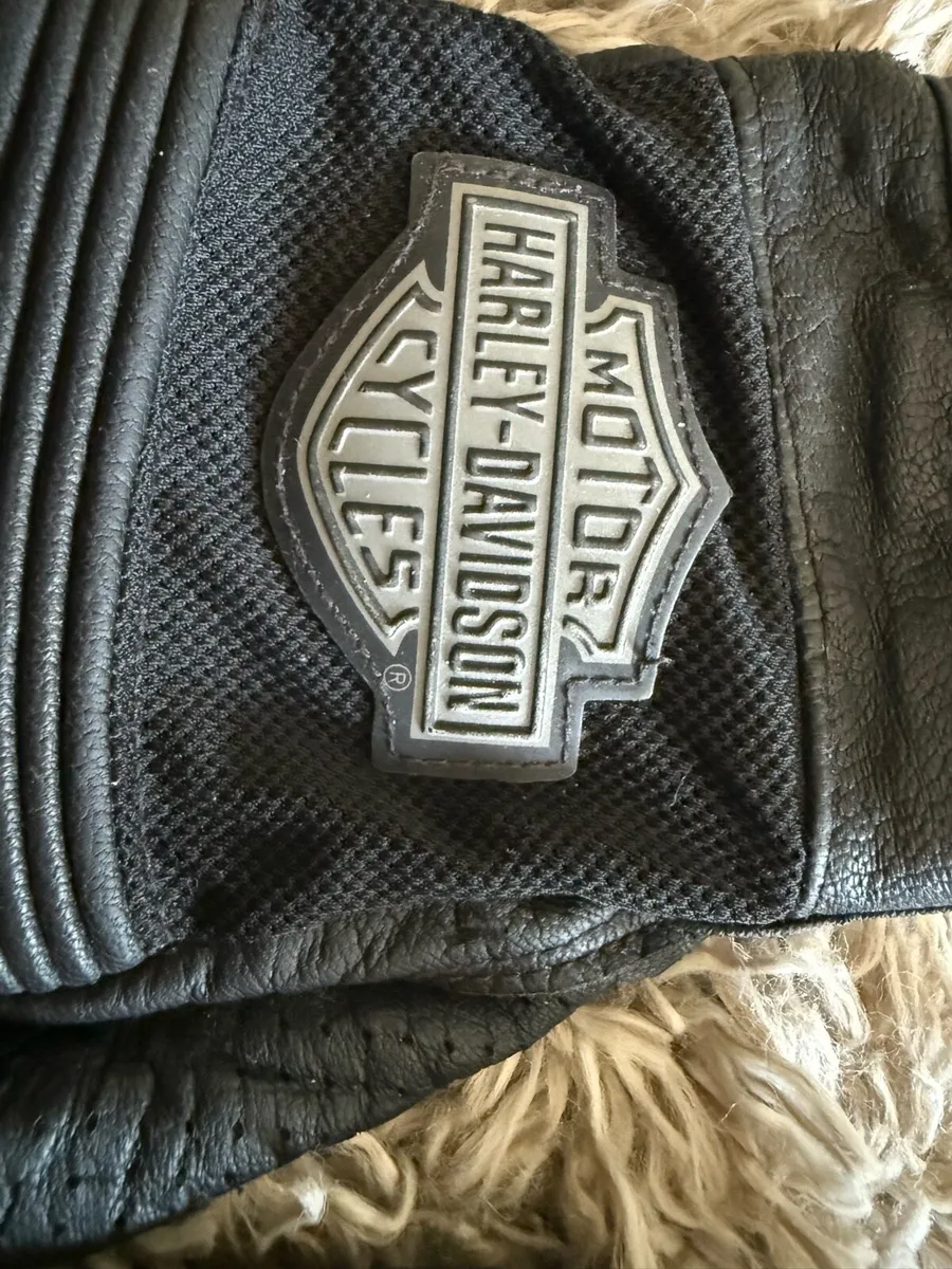 Harley Davidson Leather Gloves size M - Image 2