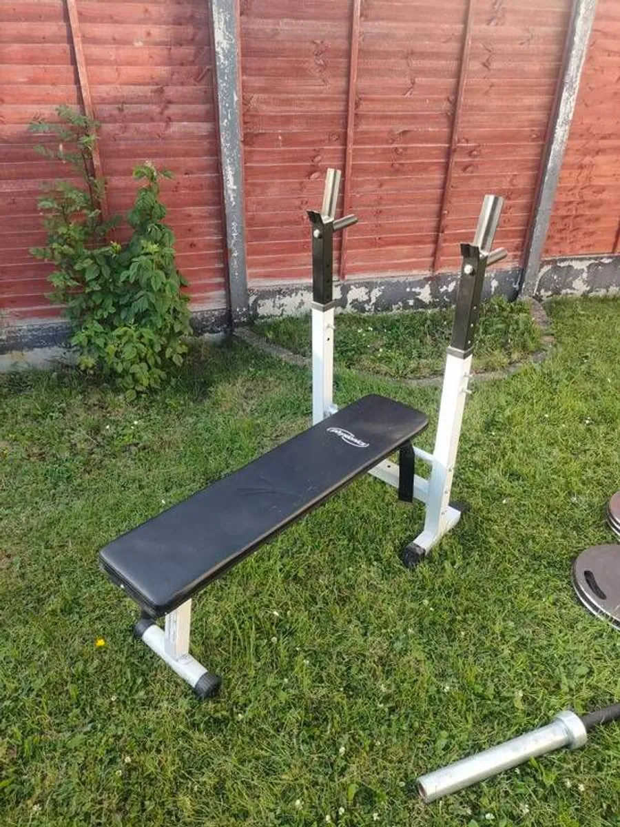 100+KG bench press weights+ Bar, Bench ,+ Smaller weights for arms - Image 2