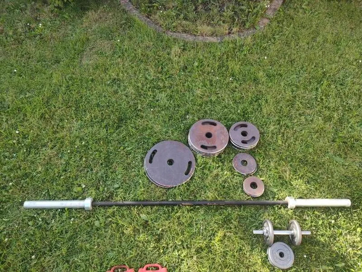 100+KG bench press weights+ Bar, Bench ,+ Smaller weights for arms - Image 4
