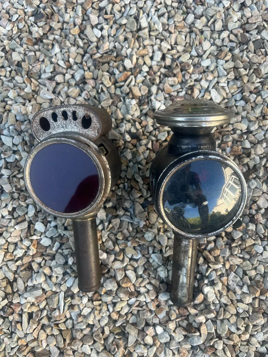 Antique Bicycle Candle Lamps - Image 1