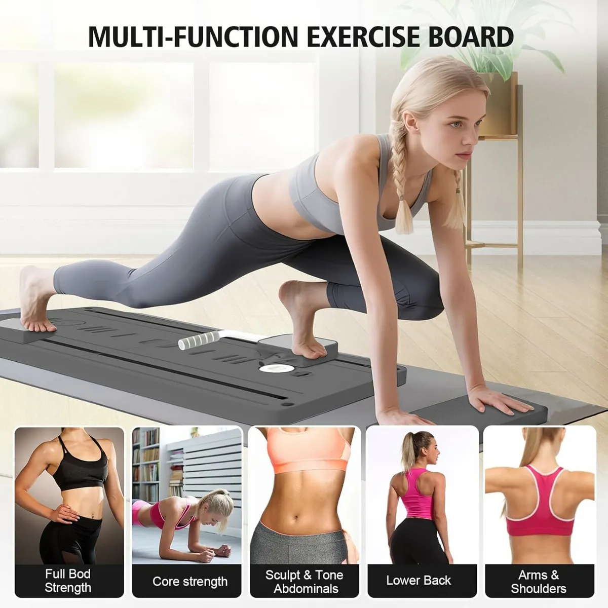 Pilates Board - Multifunctional Abdominal Board wi - Image 2