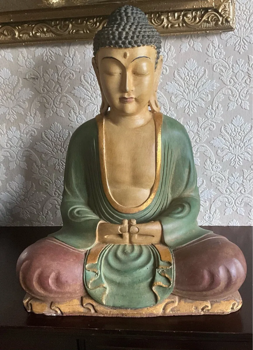Large Plaster Budha Sculpture - Image 2