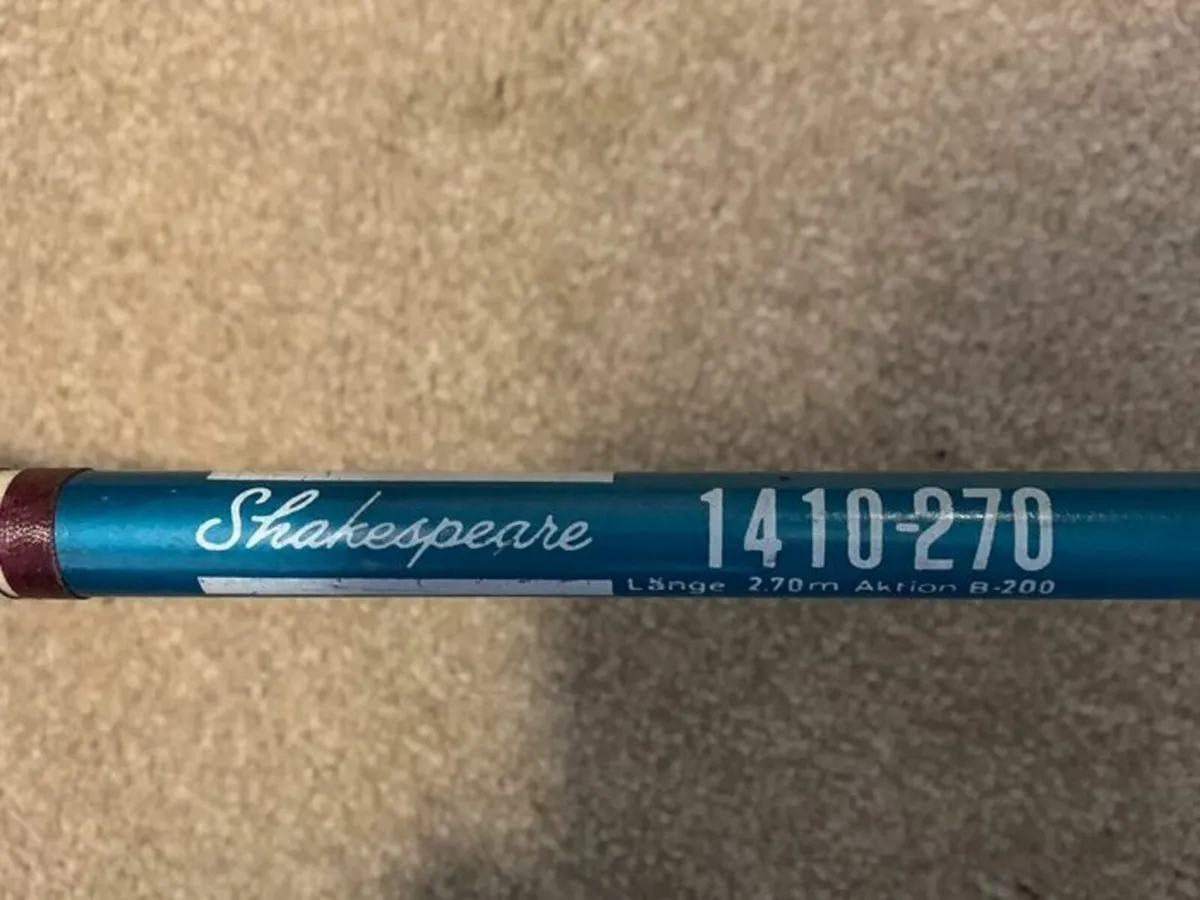 Vintage Shakespeare Fishing Rod & Reel 9ft - Image 2