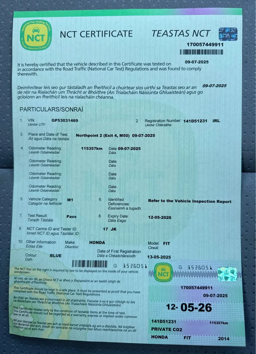 2014 HONDA FIT. 1 YEAR NCT. AUTO1.5L HYBRID - Image 4