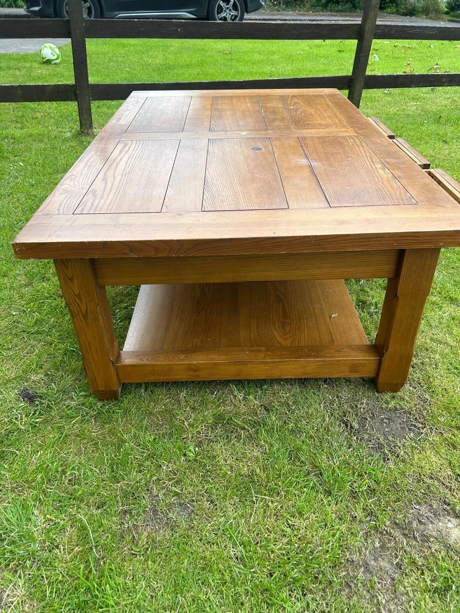 Beautiful Solid Mexican Pine Coffee Table - Image 4