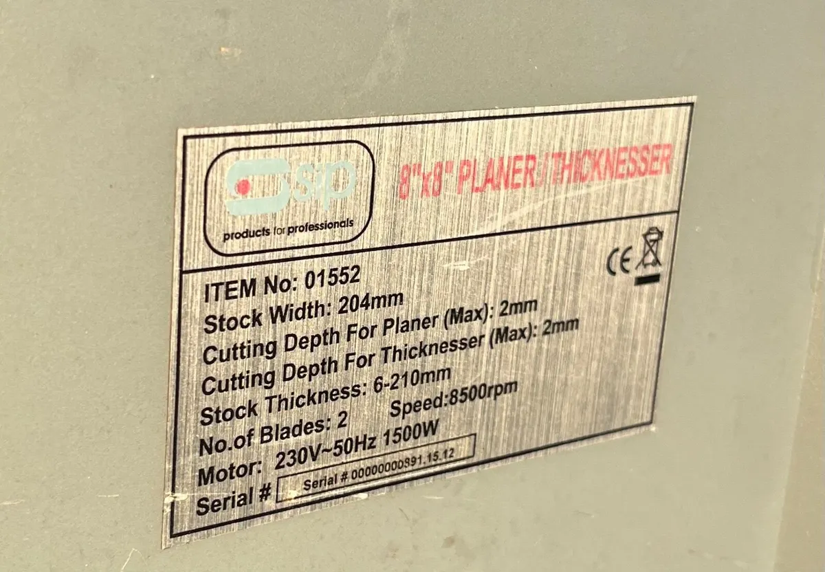 SIP thicknesser planer - Image 2