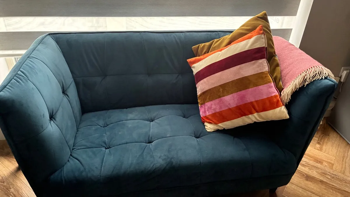 Velvet Two Seater couch - Image 1