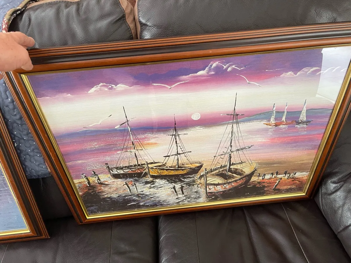 Hand painted pictures. - Image 1
