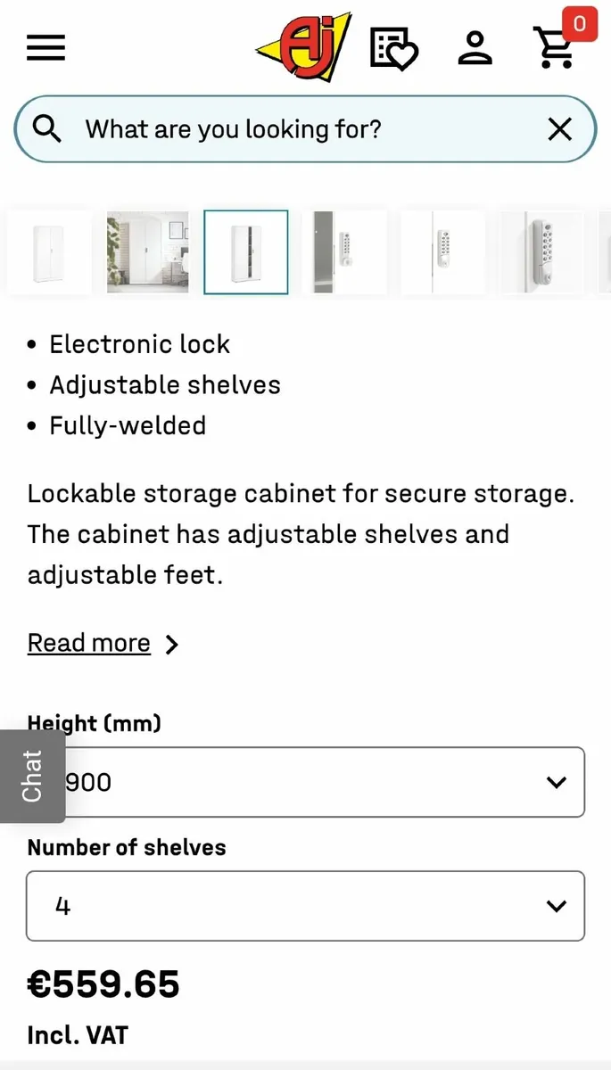Storage cabinet with electronic lock safe - Image 1