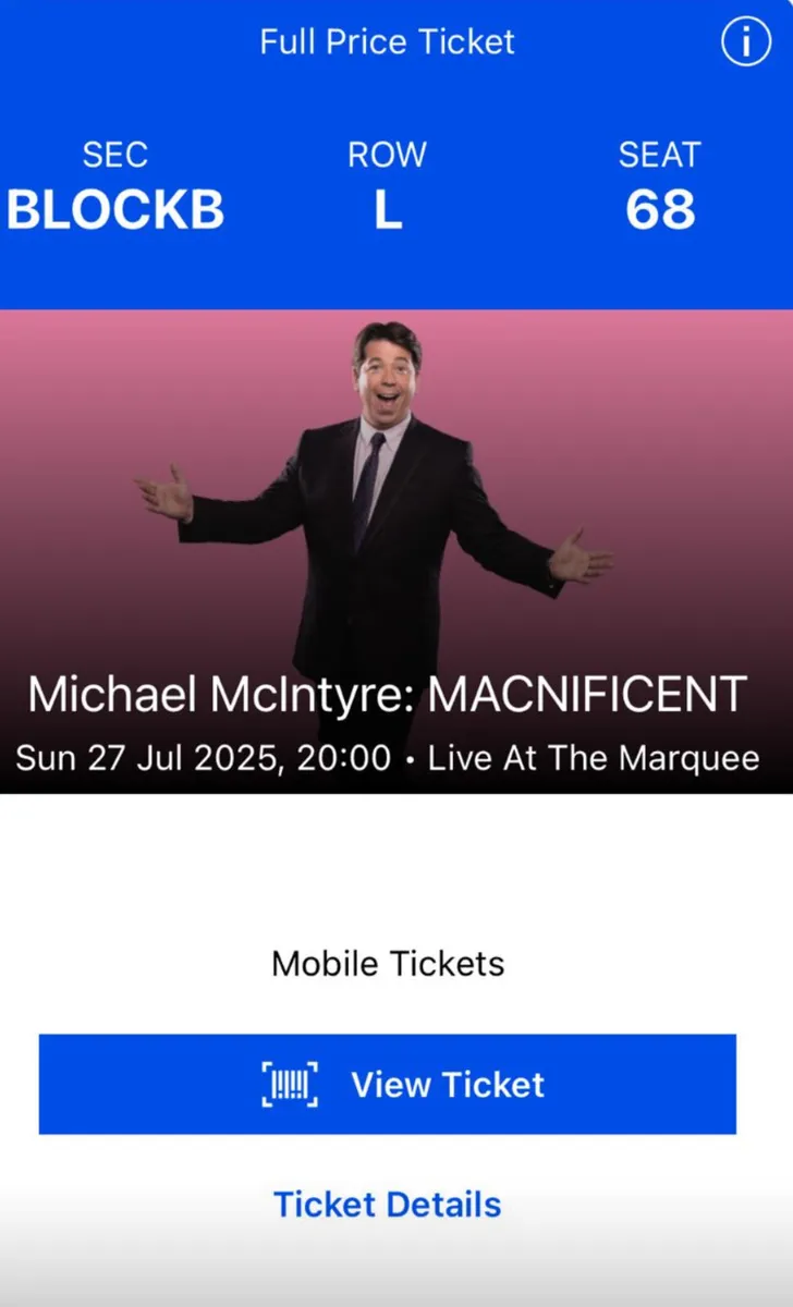 Michael mc Intyre tickets - Image 1
