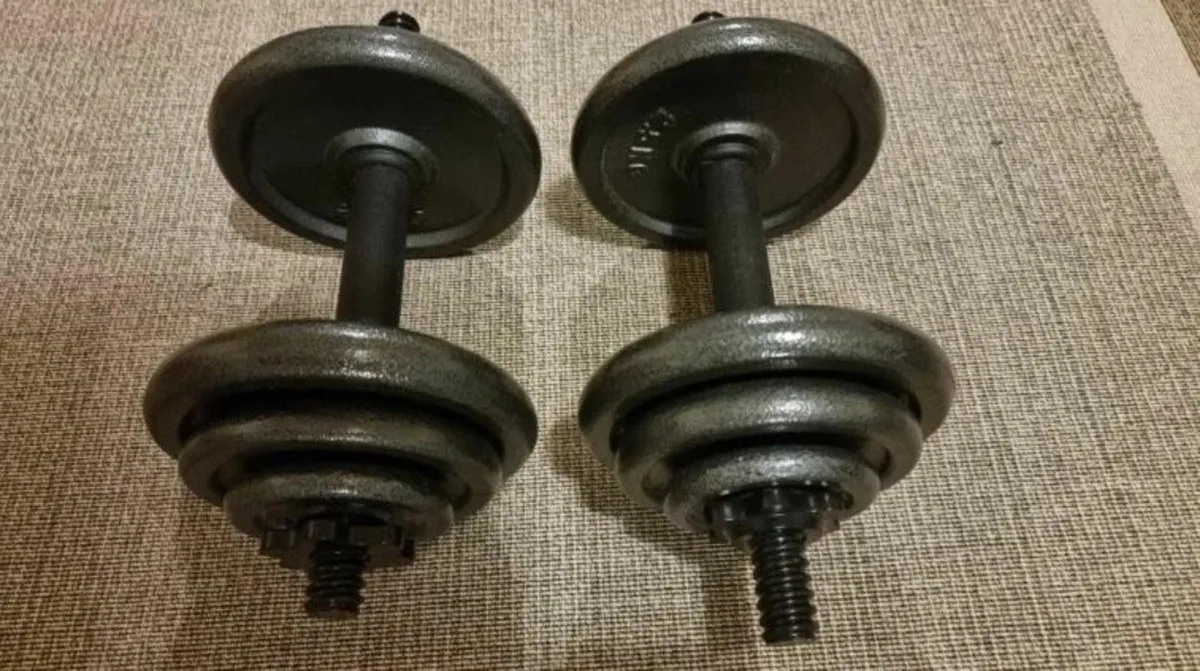 Dumbbell Weights Set 2 x 10 kg - Image 1