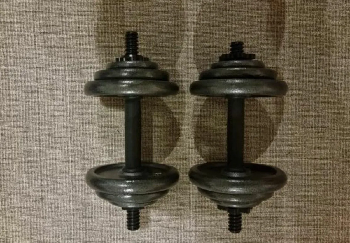 Dumbbell Weights Set 2 x 10 kg - Image 2