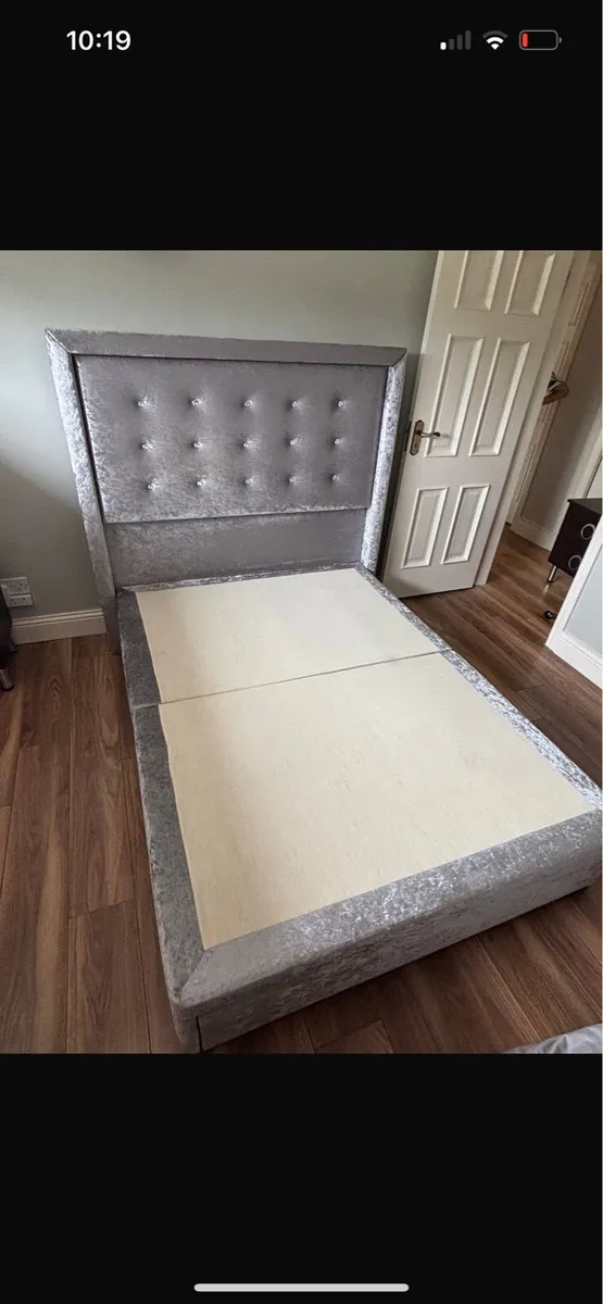 Double bed and bed frame 4.6ft - Image 2